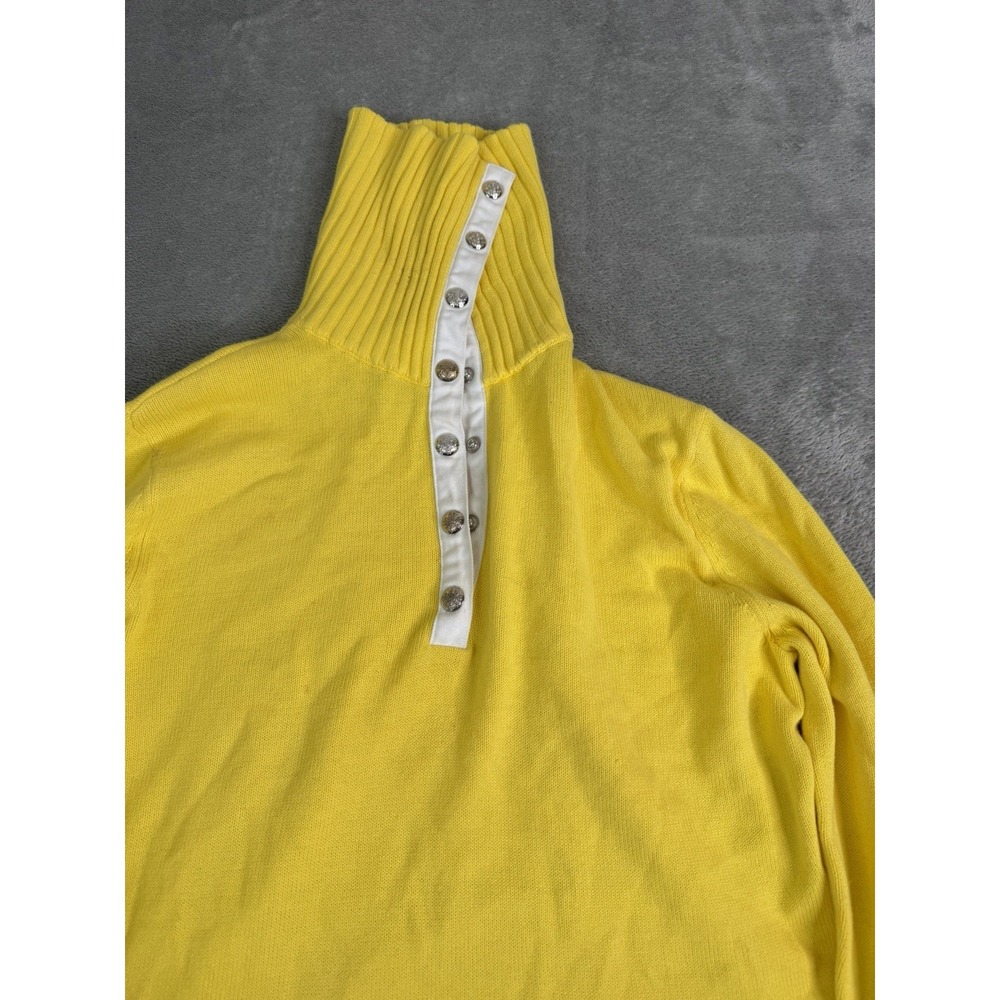 Lauren Ralph Lauren Mock Neck Sweater Women's Size Medium Yellow - Picture 4 of 9